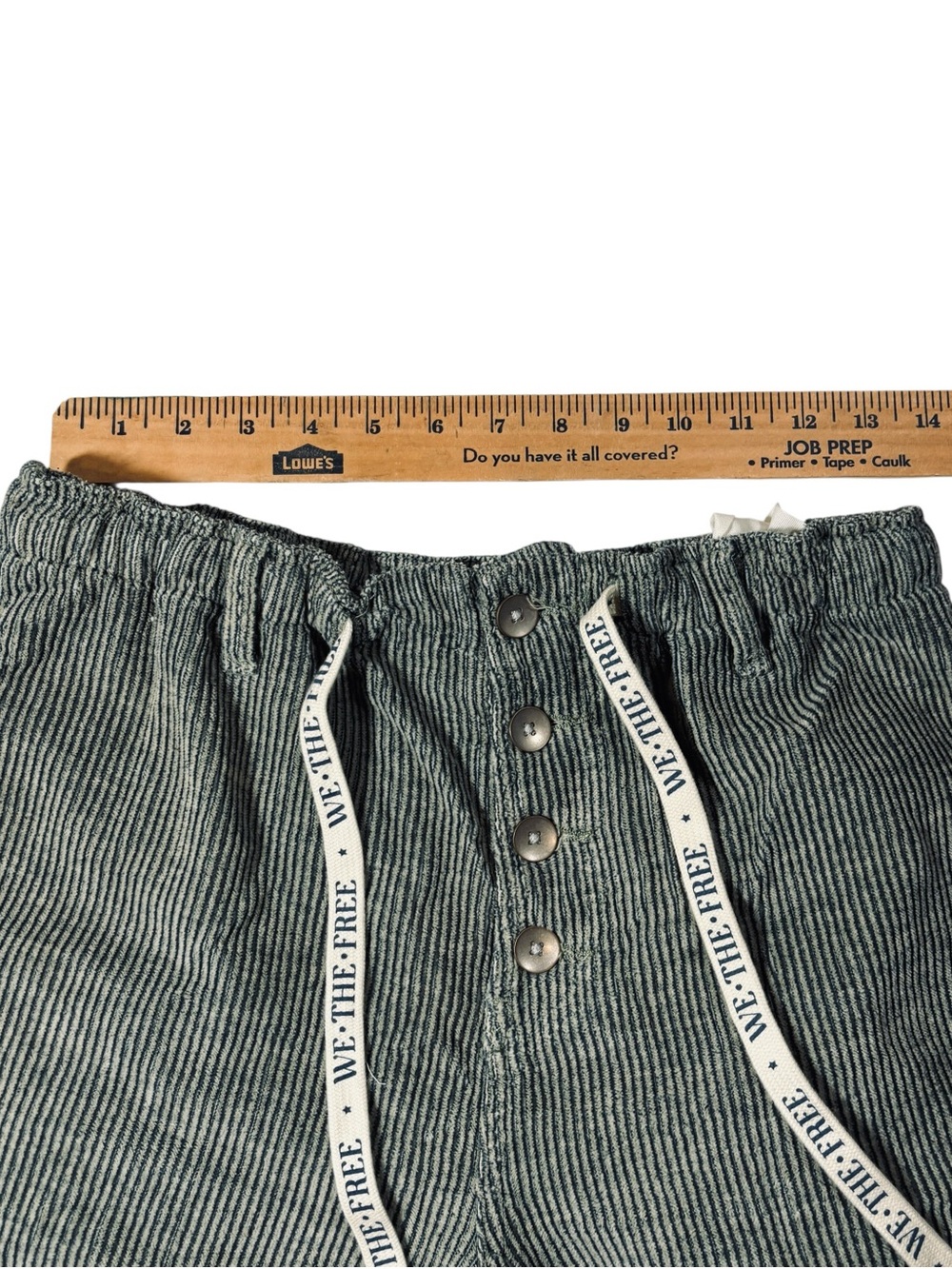We The Free Roscoe Cord Pull On Jeans Size S Baggy Button Fly Oversized - Picture 5 of 6